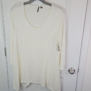 New Directions Cream Long Sleeve Top
